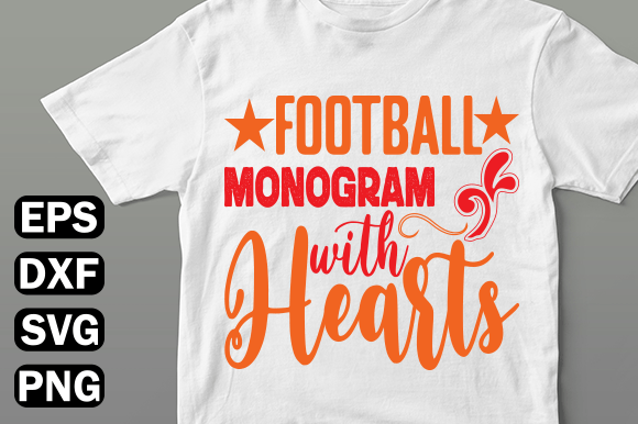 Review: Football Monogram with Hearts Design
