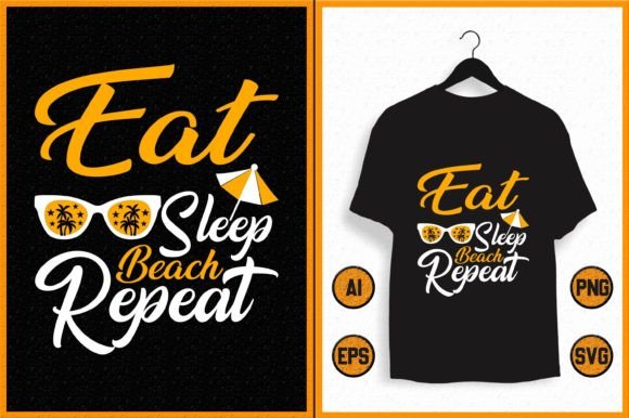 Reviewing the Vintage Eat Sleep Beach Repeat SVG for Embroidery